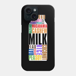 Vegan Plant Based Milk Carton Mash Up Collage Phone Case