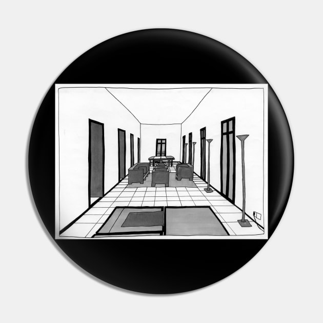 Architecture House Sketch Black and White Stylish Pin by lostnprocastinating