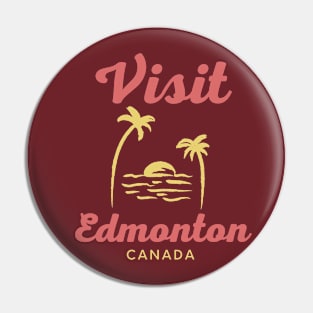 Edmonton Canada - Funny Canadian Beach Art Pin