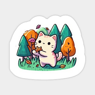 kitty in the woods Magnet