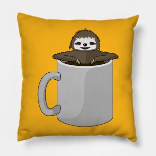 Sloth in a Mug Pillow