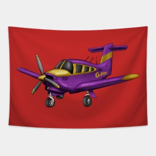 Purple Aircraft Piper T-Tail Tapestry