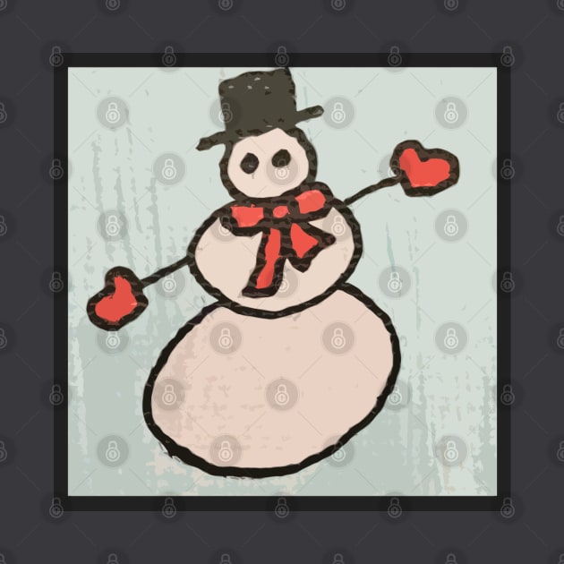 Dapper Snowman by ErinBrieArt