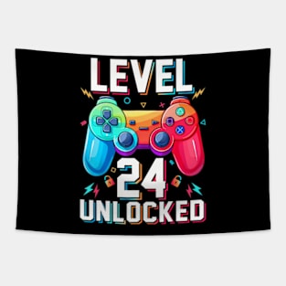 Level 24  Video Game 24th Birthday Tapestry