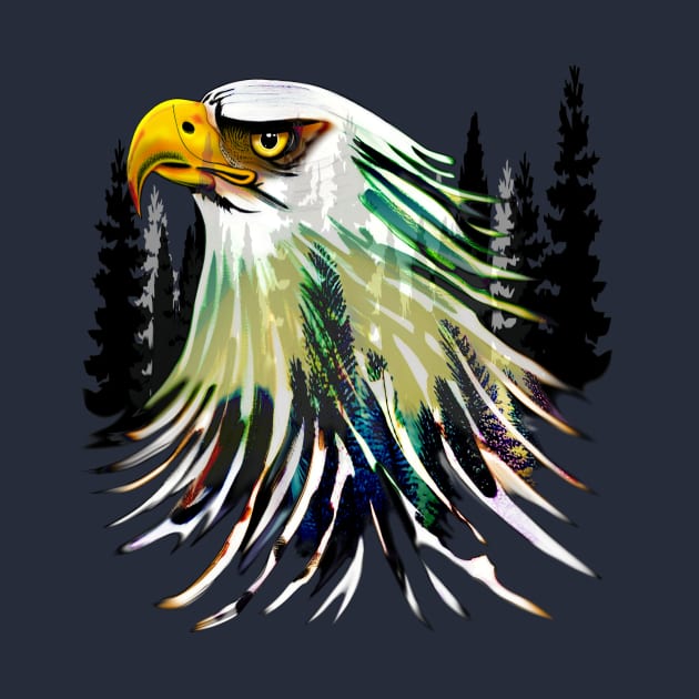 Bald Eagle Spirit of Forest and Skies by BluedarkArt