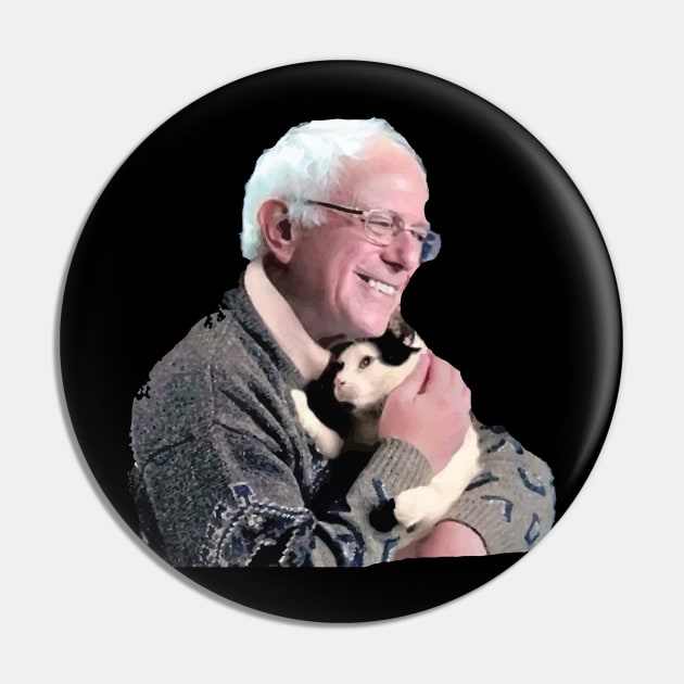 Bernie Hugging Cat Pin by SapphereLLC