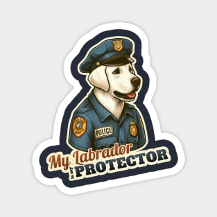 Labrador Retriever Police Magnet