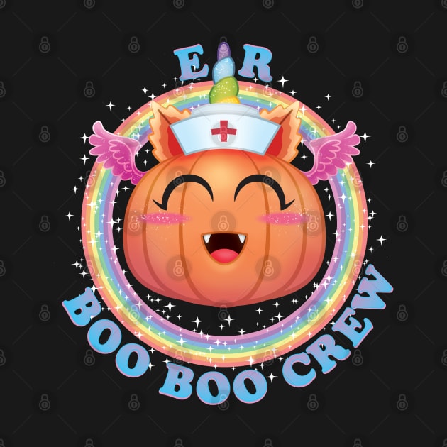 ER Boo Boo Crew Nursing Halloween Kawaii Unicorn Pumpkin Nurse (or is it a Cute Alicorn Pumpkin?) Costume by ZowPig Shirts