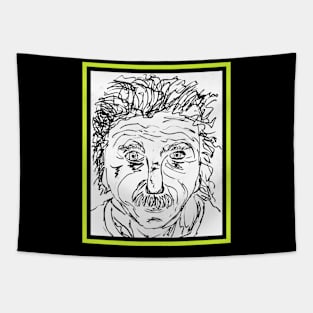 Albert Einstein Pop Art: Green 3 Tapestry