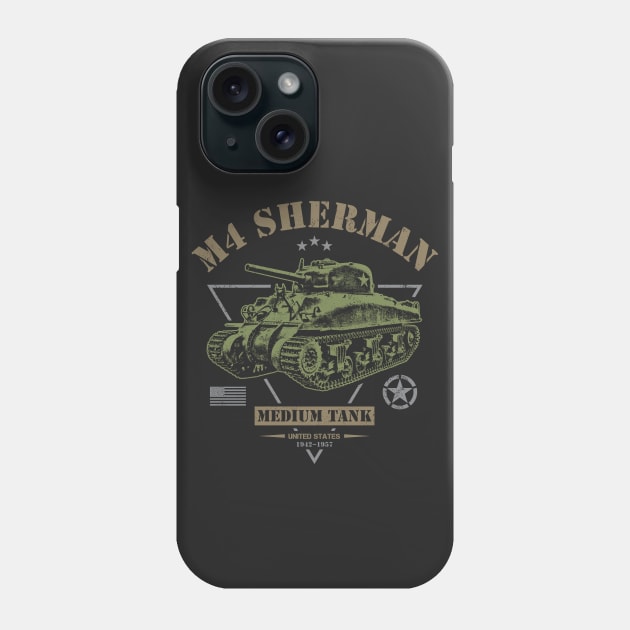 M4 Sherman WW2 Phone Case by Military Style Designs