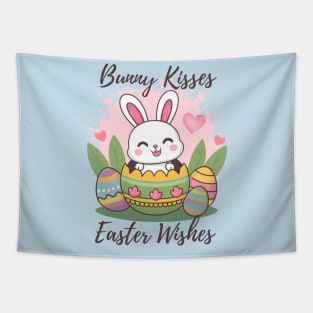 Bunny kisses easter wishes Tapestry