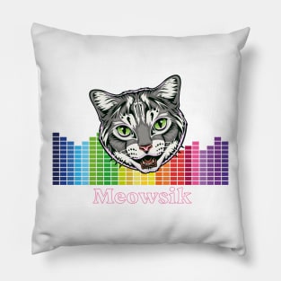 Retro Meowsik-Cat and Music lovers- Pillow