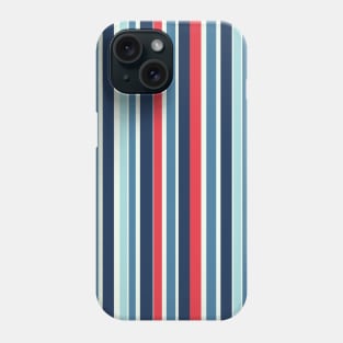 Color Block Stripes Blue and Red Phone Case