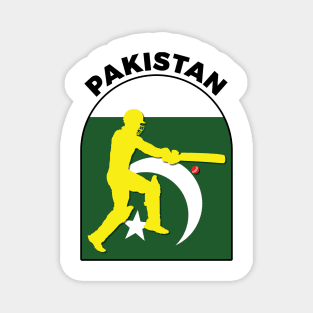 Pakistan Cricket Batsman Pakistan Flag Magnet