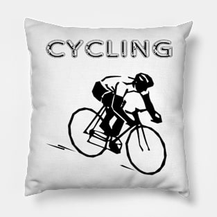 Cycling by man Pillow