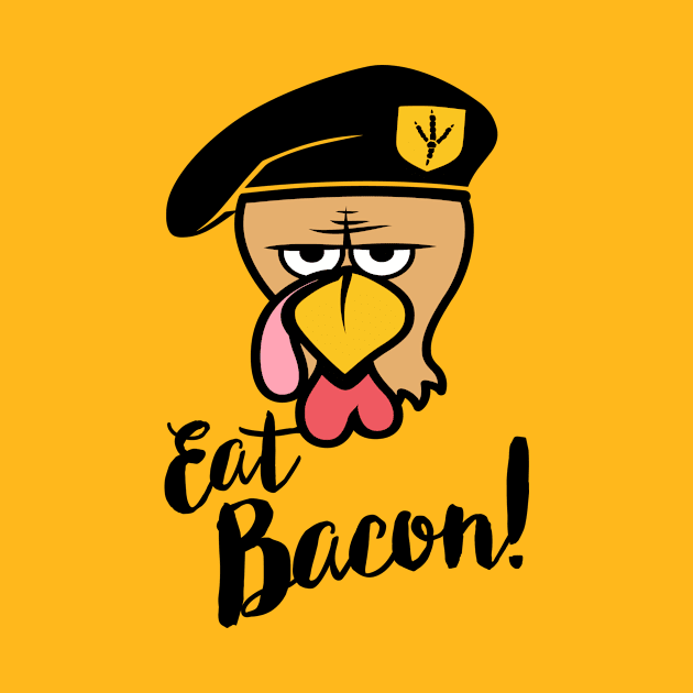 Eat Bacon Funny Thanksgiving by Xeire