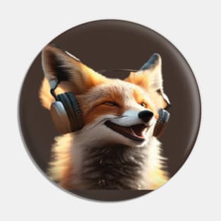 Smiling Musical Fox Pin