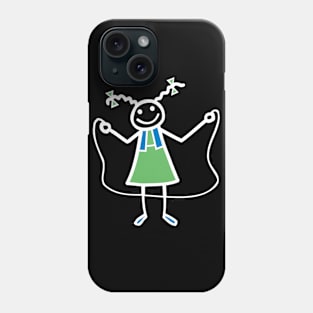 Funny Rope Skipping Stick Girl Children Sports Party Gift Phone Case
