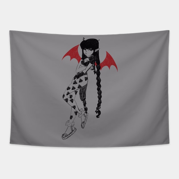 demon girl Tapestry by Lady_Murder_Time