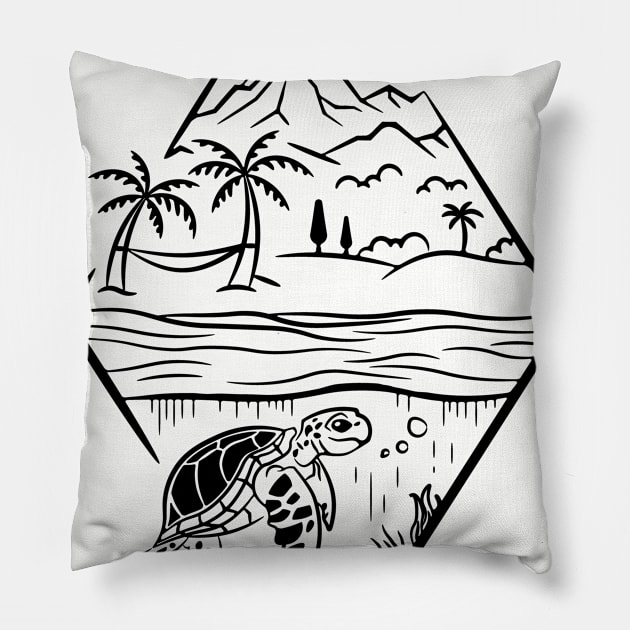 Calm and peaceful live Pillow by MonolineStore
