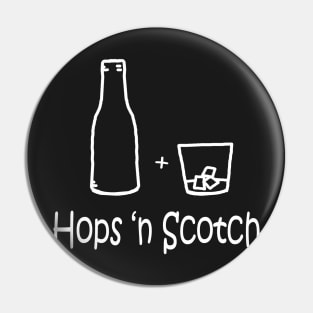 Hops 'n Scotch White Pin