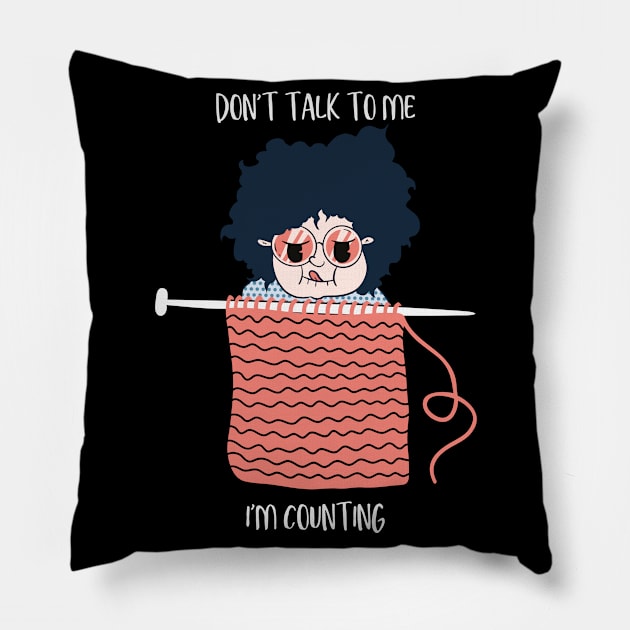 Quilting Sewing, Crochet Knitting Pillow by Tom´s TeeStore