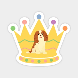 Cavalier King Charles Spaniel and crown Magnet
