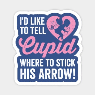 Cupid distressed funny anti-love Valentine's Day t-shirt Magnet