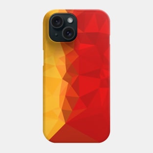 Golden Yellow and Deep Red Abstract Geometric Design Phone Case