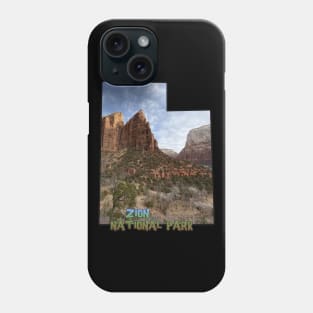 Utah State Outline - Zion National Park Phone Case