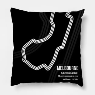 Melbourne Race Track (B&W) Pillow