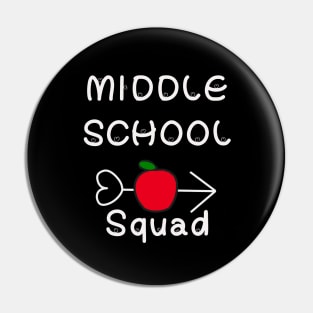 middle school squad apple arrow Pin