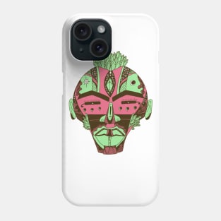 Pink and Mint African Mask 4 Phone Case