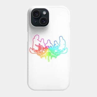 Rainbow Neon Sign Dethklok Logo Phone Case
