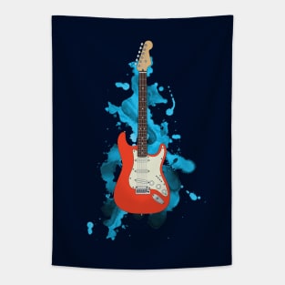 S-Style Electric Guitar Fiesta Red Color Tapestry