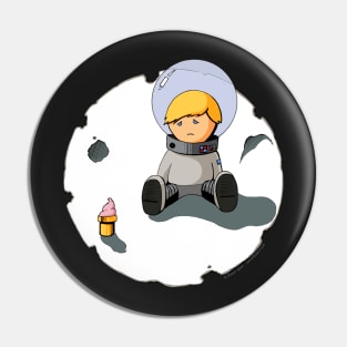 Sad Astronaut Boy Pin