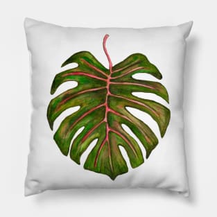 Big monstera leaf Pillow