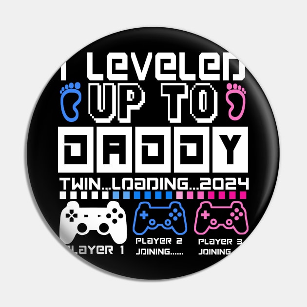 I Leveled Up To Daddy. Twin Loading 2024. Soon To Be Dad Pin by ShopiLike
