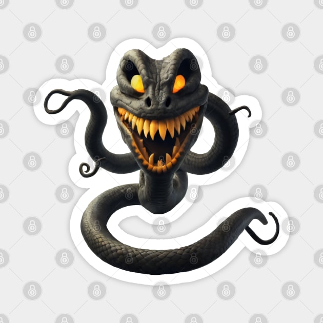 Crazy serpent Magnet by Virshan