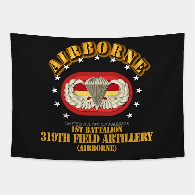 1st Bn 319th Field Artillery Rgt - Airborne w Oval Tapestry by twix123844