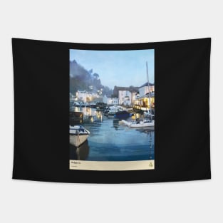 Polperro, Cornwall, Travel poster (Portrait) Tapestry