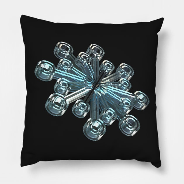 3D Snowflake Pillow by Shadowbyte91