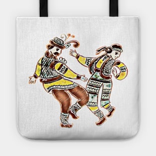 Dancing couple painting Tote