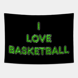 I Love Basketball - Green Tapestry