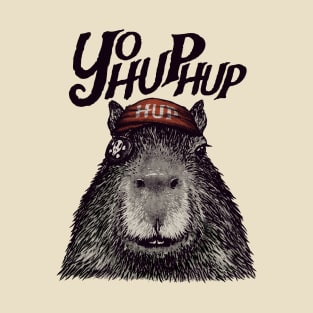 Capyrate - YoHupHup Pirate Capybara Yo Ho Ho Yohoho | Capy Yuzu | Pet Mat Bandata T-Shirt
