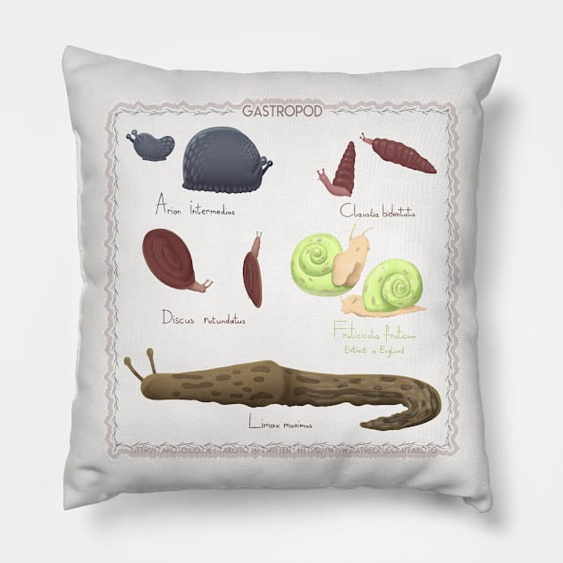 Slugs and Snails Pillow by takoto