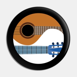 Yin Yang Guitar Yin Yang Guitar Gifts Pin