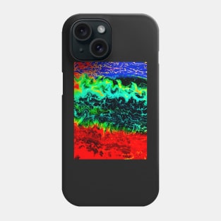 Tsunami pouring acrylic paint Phone Case