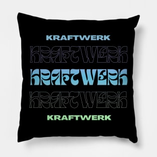 Kraftwerk // Typography Fan Art Design Pillow