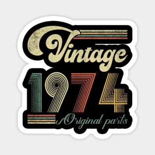 Retro Vintage 1974 50th Birthday Gift Men Women 50 Years Old Magnet